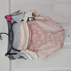 NWT Vince Camuto 5 Pack No Show Bikini Panties Floral Solid Gray Mauve Size XL